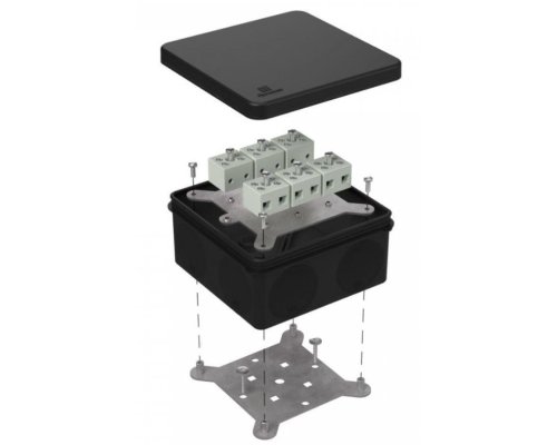 Коробка огнестойкая для о/п двухкомпонентная Е15-Е120 RAL9005 100х100х50 (60-0300-9005-FR6.0-12) (Промрукав)