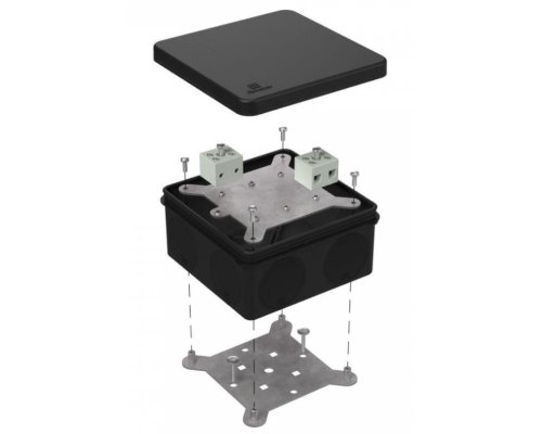 Коробка огнестойкая для о/п двухкомпонентная Е15-Е120 RAL9005 100х100х50 (60-0300-9005-FR6.0-4) (Промрукав)
