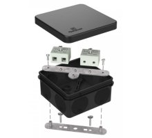Коробка огнестойкая для о/п двухкомпонентная Е15-Е120 RAL9005 80х80х40 (60-0210-9005-FR10.0-4) (Промрукав)
