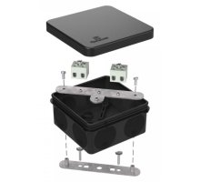 Коробка огнестойкая для о/п двухкомпонентная Е15-Е120 RAL9005 80х80х40 (60-0210-9005-FR2.5-4) (Промрукав)