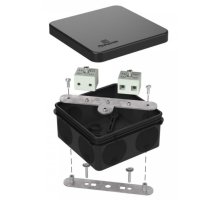 Коробка огнестойкая для о/п двухкомпонентная Е15-Е120 RAL9005 80х80х40 (60-0210-9005-FR6.0-4) (Промрукав)