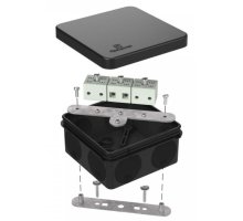 Коробка огнестойкая для о/п двухкомпонентная Е15-Е120 RAL9005 80х80х40 (60-0210-9005-FR6.0-6) (Промрукав)