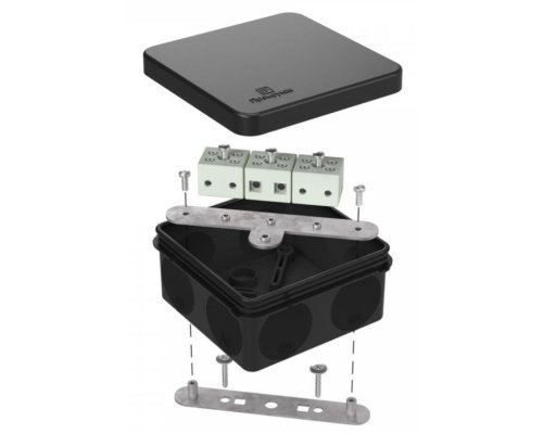 Коробка огнестойкая для о/п двухкомпонентная Е15-Е120 RAL9005 80х80х40 (60-0210-9005-FR6.0-6) (Промрукав)