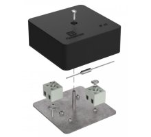 Коробка огнестойкая для кабель-канала Е15-Е120 с термопредохранителем RAL9005 75х75х30 (40-0450-9005-FR1.5-4-П) (Промрукав)