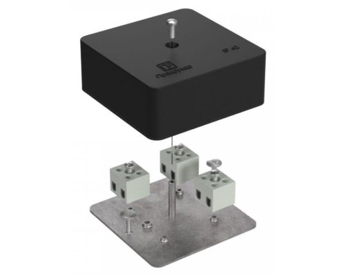 Коробка огнестойкая для кабель-канала Е15-Е120 RAL9005 75х75х30 (40-0450-9005-FR1.5-6) (Промрукав)