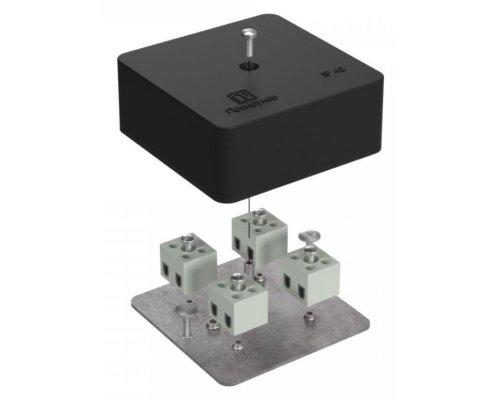 Коробка огнестойкая для кабель-канала Е15-Е120 RAL9005 75х75х30 (40-0450-9005-FR2.5-8) (Промрукав)