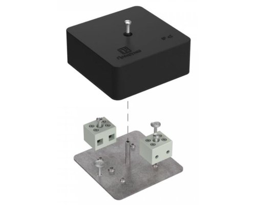 Коробка огнестойкая для кабель-канала Е15-Е120 RAL9005 75х75х30 (40-0450-9005-FR6.0-4) (Промрукав)