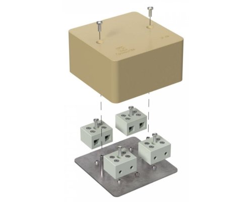 Коробка огнестойкая для кабель-канала Е15-Е120 RAL1001 85х85х45 (40-0460-1001-FR10.0-8) (Промрукав)