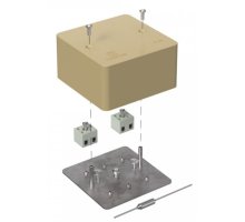 Коробка огнестойкая для кабель-канала Е15-Е120 с термопредохранителем RAL1001 85х85х45 (40-0460-1001-FR2.5-4-П) (Промрукав)