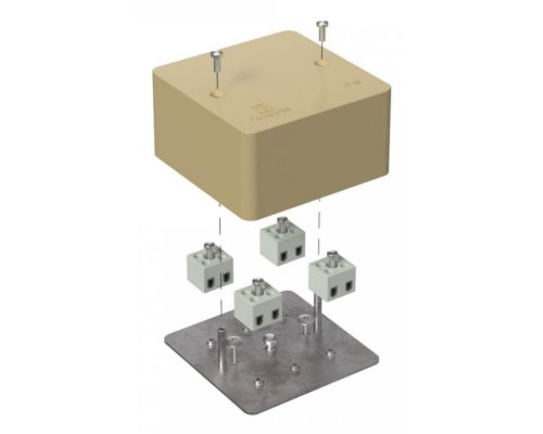 Коробка огнестойкая для кабель-канала Е15-Е120 RAL1001 85х85х45 (40-0460-1001-FR2.5-8) (Промрукав)