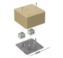 Коробка огнестойкая для кабель-канала Е15-Е120 с термопредохранителем RAL1001 85х85х45 (40-0460-1001-FR6.0-4-П) (Промрукав)