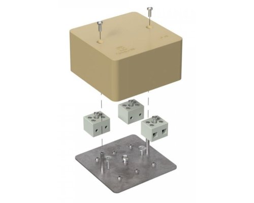 Коробка огнестойкая для кабель-канала Е15-Е120 RAL1001 85х85х45 (40-0460-1001-FR6.0-6) (Промрукав)