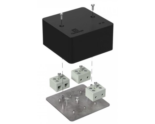 Коробка огнестойкая для кабель-канала Е15-Е120 RAL9005 85х85х45 (40-0460-9005-FR10.0-6) (Промрукав)