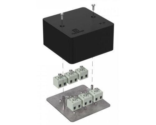 Коробка огнестойкая для кабель-канала Е15-Е120 RAL9005 85х85х45 (40-0460-9005-FR2.5-12) (Промрукав)