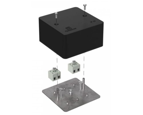 Коробка огнестойкая для кабель-канала Е15-Е120 RAL9005 85х85х45 (40-0460-9005-FR2.5-4) (Промрукав)