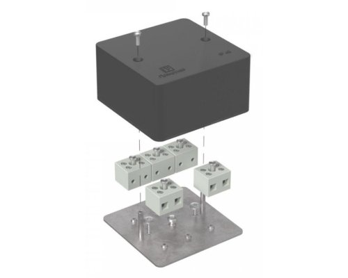Коробка огнестойкая для кабель-канала Е15-Е120 RAL9005 85х85х45 (40-0460-9005-FR6.0-10) (Промрукав)