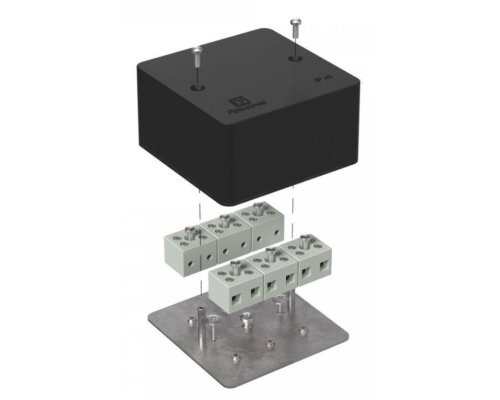 Коробка огнестойкая для кабель-канала Е15-Е120 RAL9005 85х85х45 (40-0460-9005-FR6.0-12) (Промрукав)