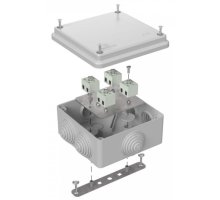 Коробка огнестойкая для о/п Е15-Е120 RAL7035 100х100х50 (40-0300-7035-FR1.5-8) (Промрукав)