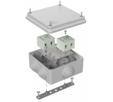 Коробка огнестойкая для о/п Е15-Е120 RAL7035 100х100х50 (40-0300-7035-FR10.0-4) (Промрукав)