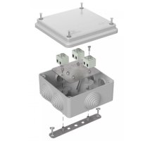 Коробка огнестойкая для о/п Е15-Е120 RAL7035 100х100х50 (40-0300-7035-FR2.5-6) (Промрукав)