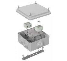 Коробка огнестойкая для о/п Е15-Е120 RAL7035 100х100х50 (40-0300-7035-FR6.0-4) (Промрукав)