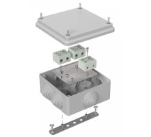Коробка огнестойкая для о/п Е15-Е120 RAL7035 100х100х50 (40-0300-7035-FR6.0-6) (Промрукав)