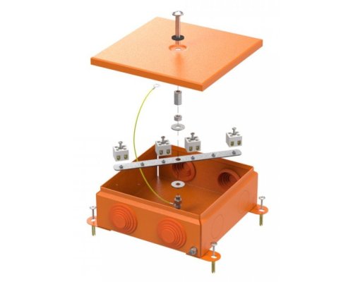 Коробка металлическая огнестойкая E15-E120 RAL2004 150х150х60 (70-0380-2004-FR2.5-8) (Промрукав)