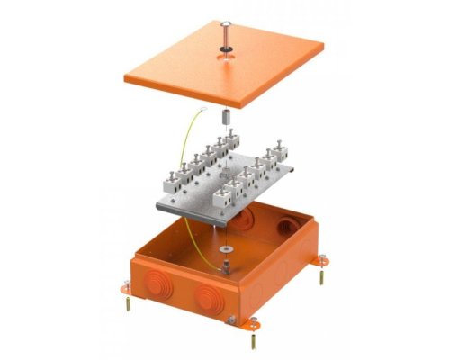 Коробка металлическая огнестойкая E15-E120 RAL2004 150х200х60 (70-0385-2004-FR2.5-24) (Промрукав)