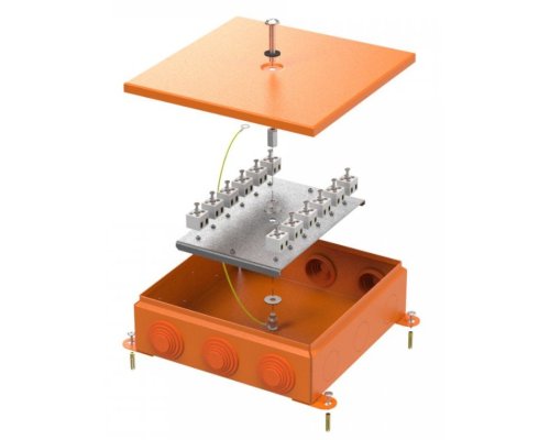 Коробка металлическая огнестойкая E15-E120 RAL2004 200х200х65 (70-0390-2004-FR2.5-24) (Промрукав)