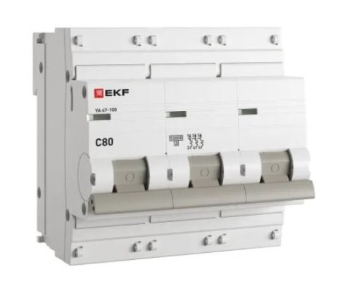 ВА 47-100 3P 80А (C) 10kA PROXIMA (mcb47100-3-80C-pro)