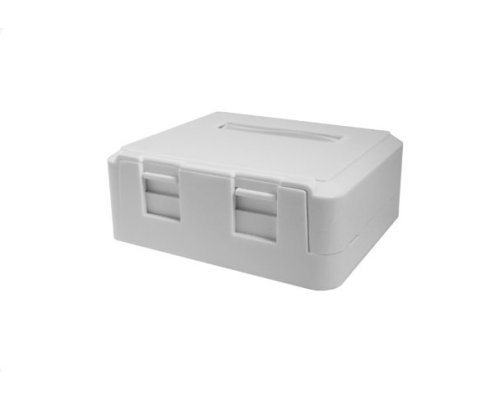 Корпус розетки для двух вставок типа Keystone Jack (10-0311)