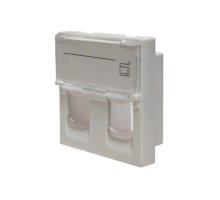 Лицевая панель 2 порта (45х45, Keystone) (10-0302-1)