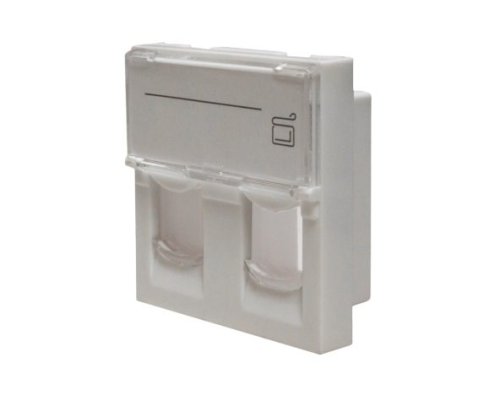 Лицевая панель 2 порта (45х45, Keystone) (10-0302-1)
