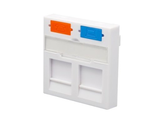 Лицевая панель 2 порта (45х45, Keystone) (10-0303-1)