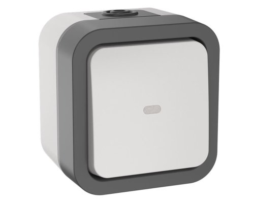 TORS Переключатель 1-клавишный с индикацией TS202 открытой установки 10А IP55 серо-белый (TS-V10-1-10-55-K41)