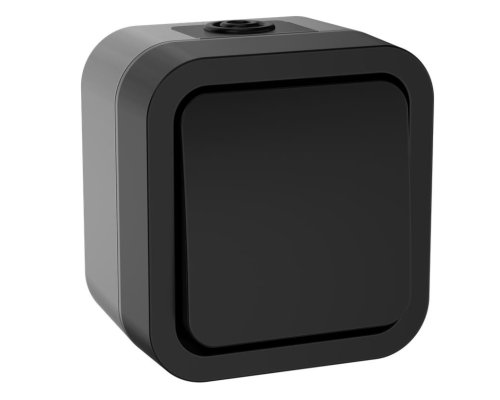 TORS Выключатель 1-клавишный кнопочный TS110 открытой установки 10А IP55 графит (TS-V14-0-10-55-K53)