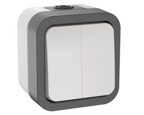 TORS Выключатель 1-клавишный TS205 открытой установки 10А IP55 серо-белый (TS-V20-0-10-55-K41)