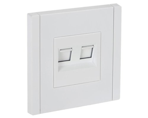 FORTE&PIANO Розетка компьютерная двойная RJ45 кат.6 FP234 скрытой установки белый (FP-K20-2-K01)