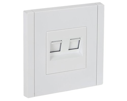FORTE&PIANO Розетка двойная RJ11+RJ45 кат.5E FP235 скрытой установки белый (FP-KT20-O-1-K01)
