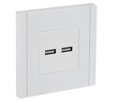 FORTE&PIANO Розетка USB A+A 3,1А FP249 скрытой установки белый (FP-U21-D31-K01)