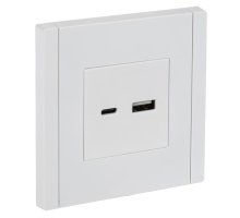 FORTE&PIANO Розетка USB A+C 18Вт FP251 скрытой установки белый (FP-U22-018-K01)
