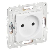 SKANDY Розетка 1-местная SK-R02W без заземления без защитных шторок скрытой установки 10А арктический белый (SK-R10-10-K01)