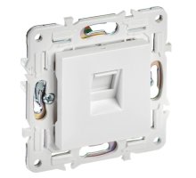 SKANDY Розетка компьютерная RJ45 кат.5E SK-K01W скрытой установки арктический белый (SK-K10-1-K01)