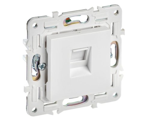SKANDY Розетка компьютерная RJ45 кат.5E SK-K01W скрытой установки арктический белый (SK-K10-1-K01)