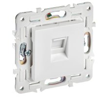 SKANDY Розетка компьютерная RJ45 кат.6 SK-K02W скрытой установки арктический белый (SK-K10-2-K01)