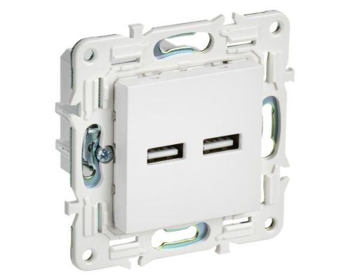 SKANDY Розетка USB A+A 3,1А SK-R15W скрытой установки арктический белый (SK-U21-D31-K01)