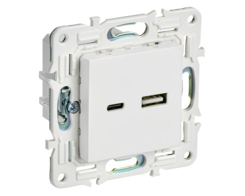 SKANDY Розетка USB A+C 3,1А SK-R14W скрытой установки арктический белый (SK-U22-D31-K01)