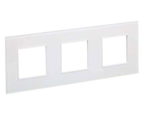 SKANDY Рамка 3-местная SK-F23W стекло арктический белый (SK-M32-G-K01)