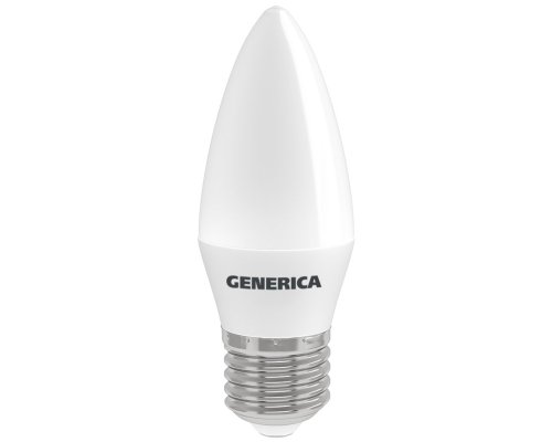 Лампа светодиодная C35 свеча 8Вт 230В 3000К E27 GENERICA (LL-C35-08-230-30-E27-G)