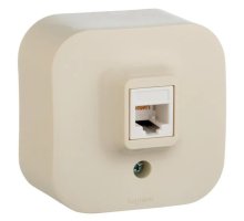 Quteo розетка компьютерная RJ45, 5e UTP, о/у, слоновая кость (782254)